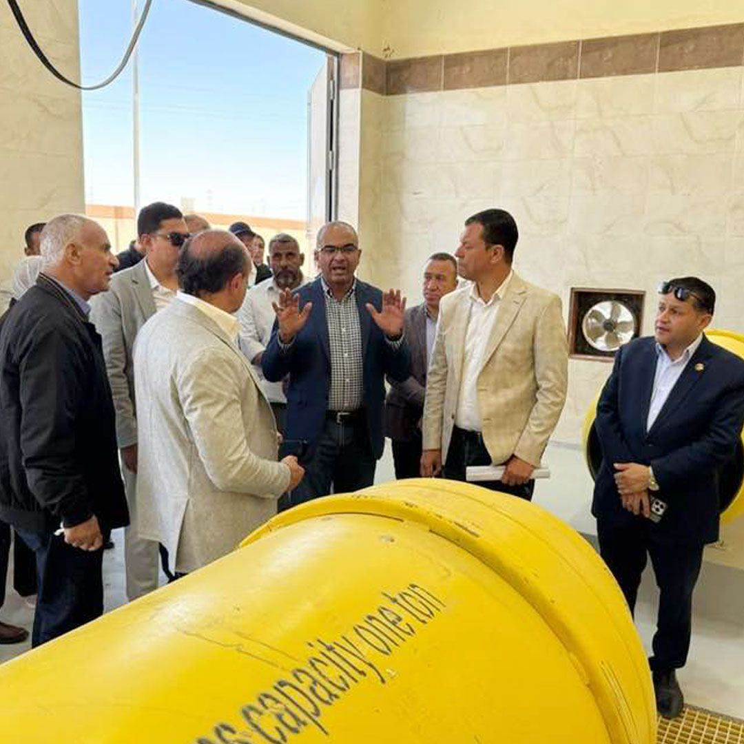 نائب وزير الاسكان والمرافق والمجتمعات العمرانية يتفقد محطه معالجة الصرف الصحي بالبرمبل بمحافظة الجيزة بطاقة تصميمية ١٥ الف م٣/يوم